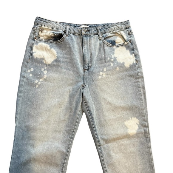 GB Juniors Jeans size 13 high rise crop boot cut bleach design - Picture 4 of 12